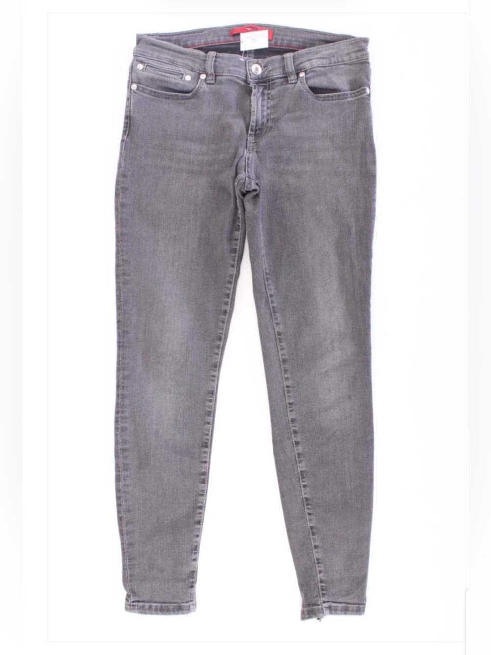 Hugo’s Women’s Gray Slim Fit Ankle Jeans with back zippers.